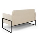 Ver imagem 5 de Sofá Namoradeira com Poltrona Base Industrial Alta Preto Marisa Suede D03 - D\'rossi Cor Bege