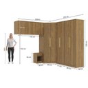 Ver imagem 6 de Quarto Modulado Adapt 10 Portas 9 Gavetas MDP 260cm Nogueira