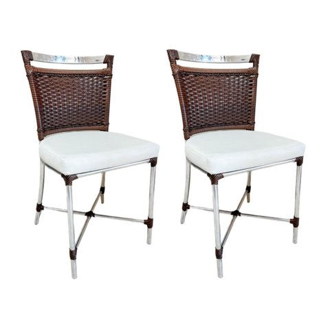 Kit 2 Cadeira Rio Fibra Sintética e Estofado com Acquablock