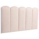 Ver imagem 1 de Cabeceira Estofada Infantil Modelo Nuvem Solteiro Suede Creme Off White Flamingo Design