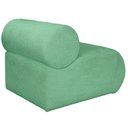 Ver imagem 1 de Poltrona Virginia Orgânica Luxo Sala Recepção Tecido Boucle Cor Verde Esmeralda