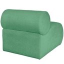 Ver imagem 4 de Poltrona Virginia Orgânica Luxo Sala Recepção Tecido Boucle Cor Verde Esmeralda
