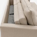 Ver imagem 3 de Sofá Cama Napoli 3 Lugares Retrátil 215cm Off White Linho