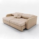 Ver imagem 4 de Sofá Cama Napoli 3 Lugares Retrátil 215cm Off White Linho