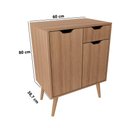 Ver imagem 3 de Gabinete para Banheiro Bn3637 Tecnomobili 2 Portas Marrom
