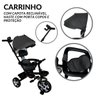 Triciclo Motoca Bicicleta 3 Rodas Infantil Passeio com Empurrador Pedal Capota Brinqway Bw302 - 7
