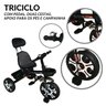 Triciclo Motoca Bicicleta 3 Rodas Infantil Passeio com Empurrador Pedal Capota Brinqway Bw302 - 6