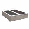 Base Box Baú Queen Bipartido Santo Box Sintético Branco 47x158x198 - 2