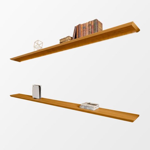 Kit 2 Prateleiras para Painel Roma com 1 Led Decorativa para Sala Design Moderno Home - Cinamomo