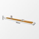 Ver imagem 3 de Kit 2 Prateleiras para Painel Roma com 1 Led Decorativa para Sala Design Moderno Home - Cinamomo