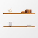 Ver imagem 2 de Kit 2 Prateleiras para Painel Roma com 1 Led Decorativa para Sala Design Moderno Home - Cinamomo