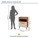 Ver imagem 3 de Aparador Buffet Gramado 1 Porta sem Gavetas 55.5cm Off White Kaiki Móveis