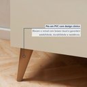 Ver imagem 2 de Aparador Buffet Gramado 1 Porta sem Gavetas 55.5cm Off White Kaiki Móveis