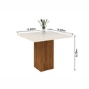 Ver imagem 3 de Mesa Londres Imbuia Blonde Off White c/ 4 Cadeiras Napoli Imbuia Off White Tecido Pastel