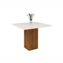 Ver imagem 2 de Mesa Londres Imbuia Blonde Off White c/ 4 Cadeiras Napoli Imbuia Off White Tecido Pastel