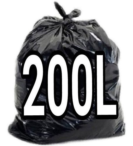 Saco De Lixo 200 Litros Preto 100 Unid Resistente
