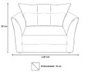 Ver imagem 2 de Kit Namoradeira + 2 Poltronas Decorativa Isis Suede Azul Tifany Pés Madeira Mz Decor