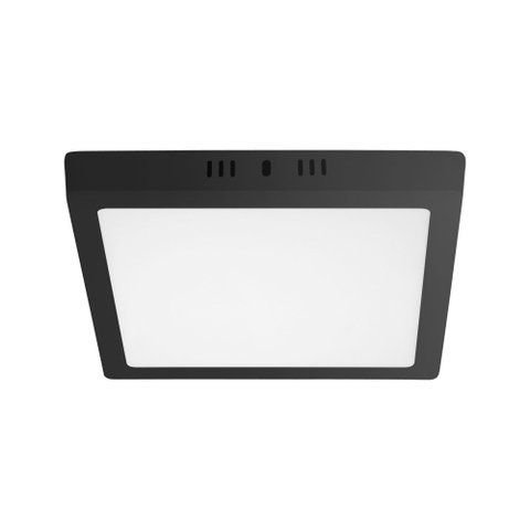 Painel Led 24W Lux Quadrado Sobrepor Preto 4000K Luz Neutra Taschibra