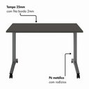 Ver imagem 4 de Escrivaninha Rebatível Escritório e Home Office 120 cm X 60 cm Design Moderno Base Móvel