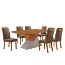 Ver imagem 2 de Mesa de Jantar Aster 180 cm Tampo MDF Laminado Canto Copo com 6 Cadeiras Aline
