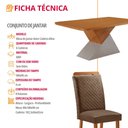 Ver imagem 7 de Mesa de Jantar Aster 180 cm Tampo MDF Laminado Canto Copo com 6 Cadeiras Aline