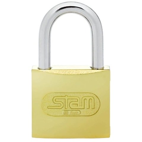 Cadeado Zamac Latonado 40mm - Stam
