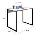 Ver imagem 3 de Mesa de Escritório Office Industrial 90 Branco - Pr Móveis