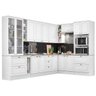 Cozinha Completa Americana 10 Peças com Cristaleira Branco Hp - Móveis Henn - 1