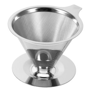 01 Coador de Café Pour Over em Inox Não Precisa de Filtro