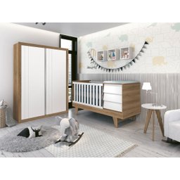 Berço Americano Multifuncional Reller Prince Branco Fosco Mezzo - 6