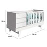 Berço Americano Multifuncional Prince Branco Fosco - Reller Móveis - 2