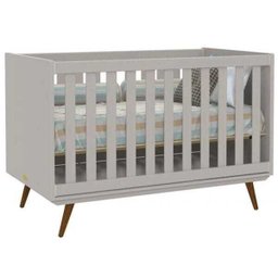 Berço Retro - Cinza/eco Wood - 1
