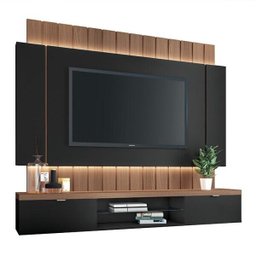 Painel para TV até 55 Polegadas Illusion Hb Móveis Preto/Nature - 2