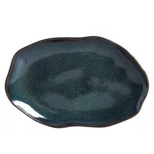 Travessa Oval Rasa Média Stoneware Bio Oceano Porto Brasil