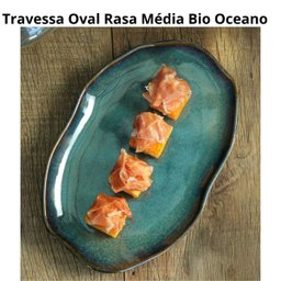 Travessa Oval Rasa Média Stoneware Bio Oceano Porto Brasil - 3