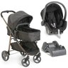 Kit Carrinho Galzerano Olympus Preto + Bebê Conforto + Base Para Carro - 1