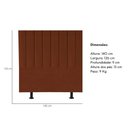 Ver imagem 2 de Cabeceira Estofada Cama Casal 140 Cm Luna Veludo e Frame Cor:terracota