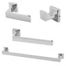 Kit Acessórios Banheiro Lavado 4 Peças Aço Inox 304 Cromado - 1