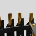 Ver imagem 5 de Lustre Cinderela-6648 Cristal 400mm 02601/400bk Preto/dourado