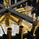 Ver imagem 4 de Lustre Cinderela-6648 Cristal 400mm 02601/400bk Preto/dourado