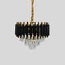 Lustre Cinderela-6648 Cristal 400mm 02601/400bk Preto/dourado - 1