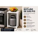 Ver mais imagens de Nicho para Botijão com Rodízios Organizador Cozinha Suporte