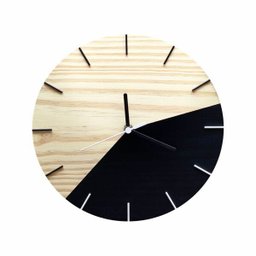 Relógio de Parede Minimalista Preto e Branco 28cm - 1
