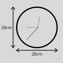 Relógio de Parede Minimalista Preto e Branco 28cm - 2