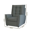 Ver imagem 4 de Poltrona do Papai Reclinável Cinza Suede Parma Shop Jm