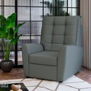 Ver imagem 1 de Poltrona do Papai Reclinável Cinza Suede Parma Shop Jm