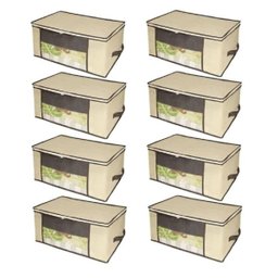 Kit 08 Caixa Organizadora em TNT com Visor 45 x 45 x 20cm - 1