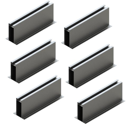 Estrutura Suporte Mini Trilho Fixador Placa Painel Solar Alumínio e Inox Telha Metálica | Perfil Mas