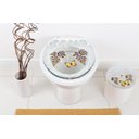 Ver imagem 7 de Assento Sanitário Oval e Lixeira Decoradas