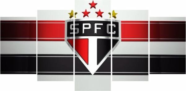 Quadro Grande 5 Peças SPFC São Paulo Times - 2